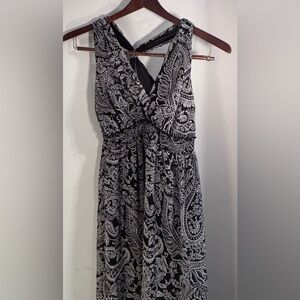 Motherhood Maternity Black and White Paisley Maxi Dress